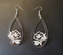 Boucles d'oreilles fleurs plexi