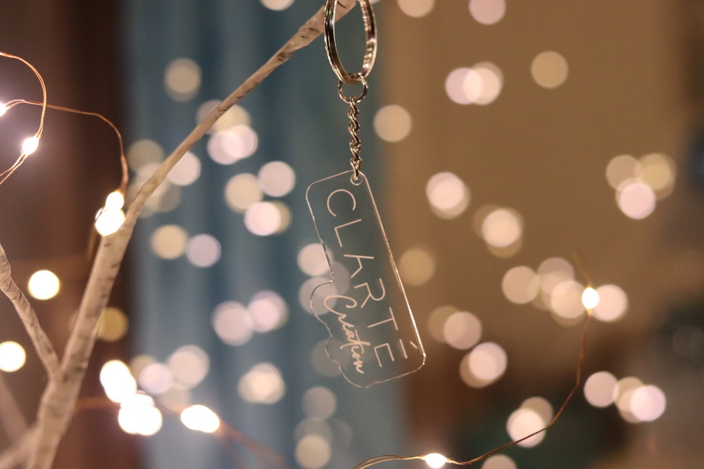 Porte-clé logo personnalisé (plexi)