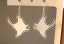 Boucles d'oreilles mantas plexi