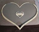 Livre d'or en cœur acrylique & bois personnalisé