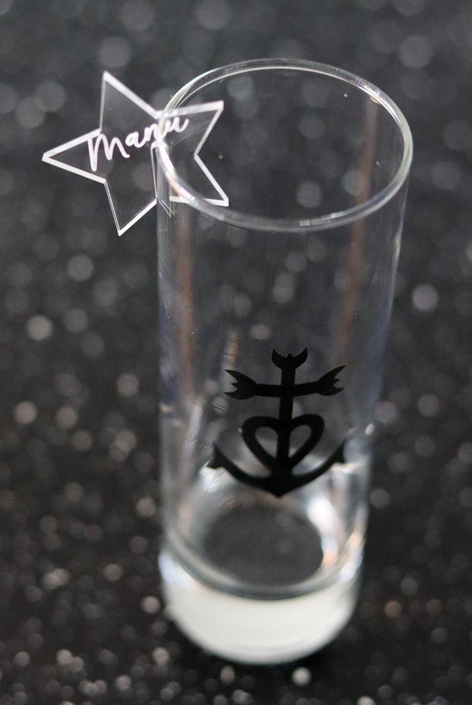 Marque verre personnalisé