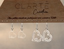 Boucles d'oreilles "love" plexi