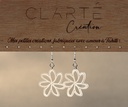 Boucles d'oreilles tiare plexi
