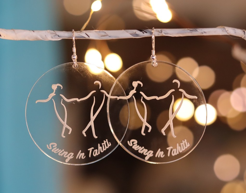 Boucles d'oreilles plexi personnalisées