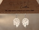 Boucles d'oreilles florales plexi
