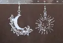 Boucles d'oreilles lune & soleil en acrylique