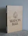 Livret A5 avec gravure personnalisée en bois