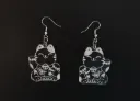 Boucles d'oreilles chat japonais acrylique