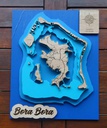 Carte marine Bora Bora en bois