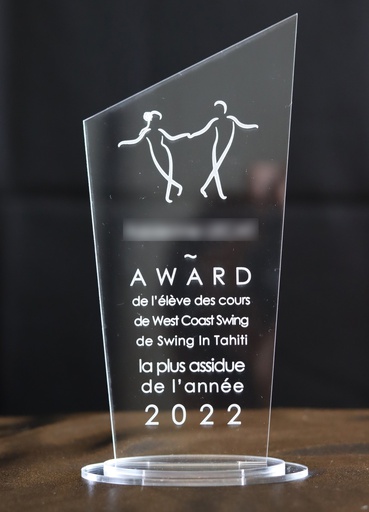 Trophée acrylique personnalisé