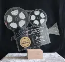 Trophée acrylique personnalisé - Forme caméra