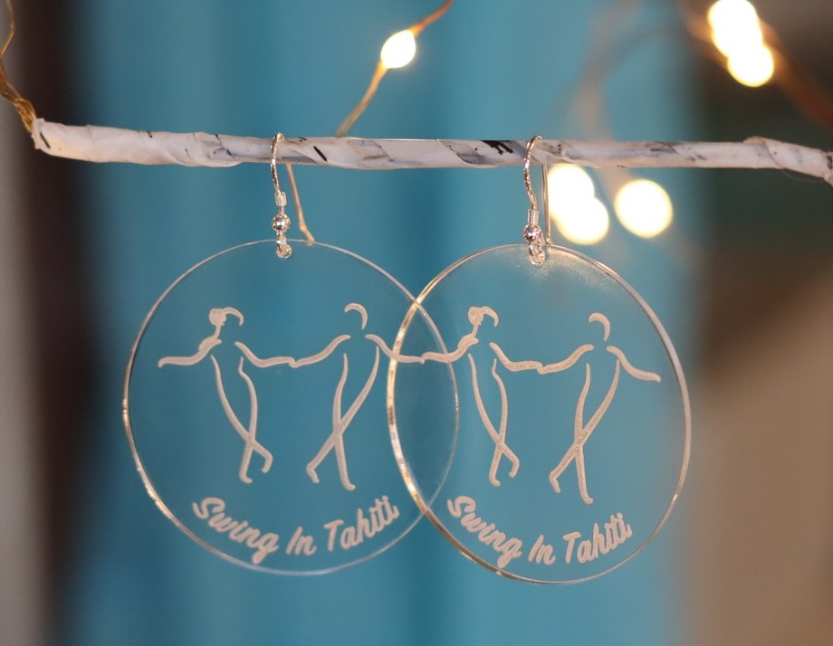 Boucles d'oreilles plexi personnalisées