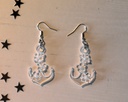 Boucles d'oreilles ancre et fleurs acrylique