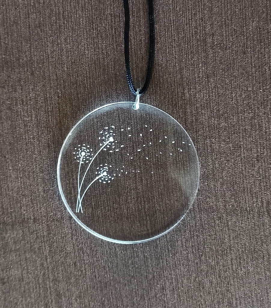 Pendentif pissenlit plexi