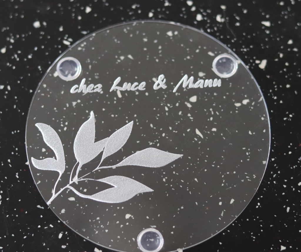 Dessous de verre acrylique personnalisé