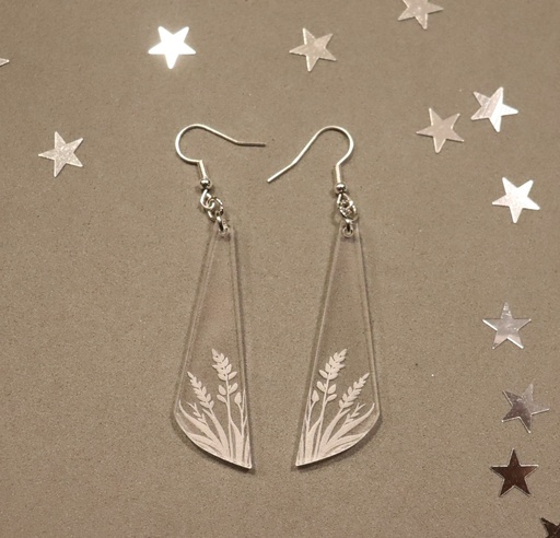 Boucles d'oreilles roseaux acrylique