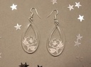 Boucles d'oreilles fleurs en acrylique