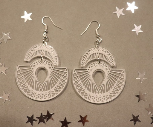 Boucles d'oreilles géométriques plexi