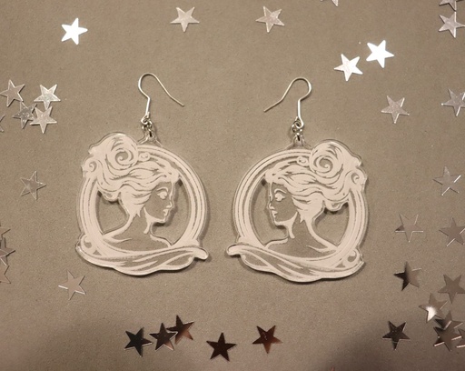 Boucles d'oreilles femme acrylique