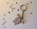 Porte-clé tortue + prénom en bois