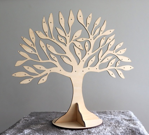 Présentoir arbre pour boucles d'oreilles en bois