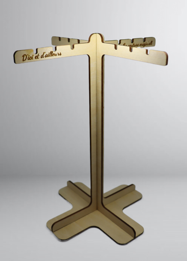 [PRBOPC001] Présentoir arbre pour porte-clés ou colliers en bois