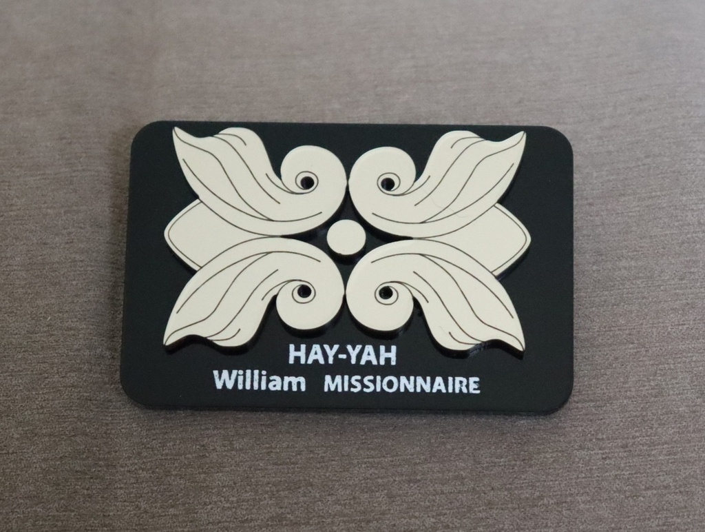 Badge professionnel personnalisé en acrylique