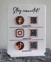 Enseigne Réseaux sociaux bois ou acrylique
