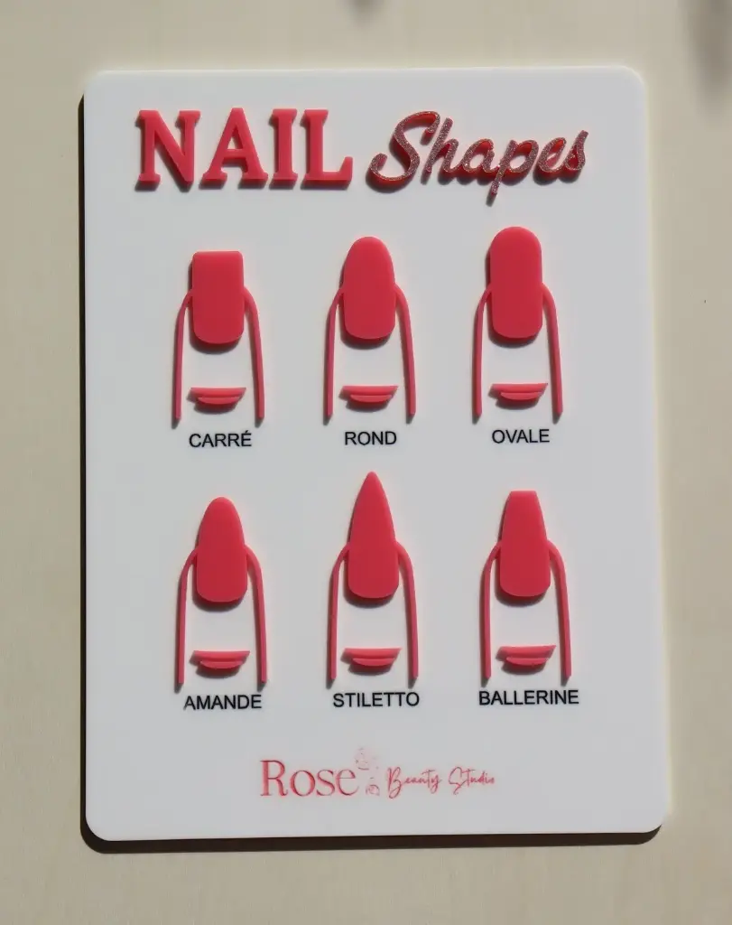 [PNSAC001] Panneau "Nail shapes" (ongles) en acrylique
