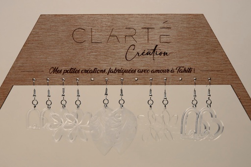 [PBOBOPE001] Présentoir pour boucles d'oreilles en bois