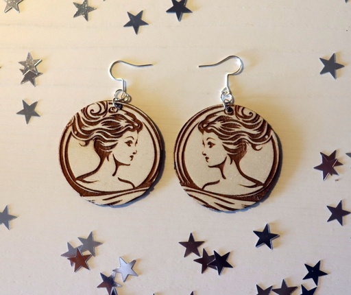 [BOBOFE001] Boucles d'oreilles femme bois