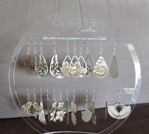 [PBOPLPE001] Présentoir pour boucles d'oreilles en acrylique