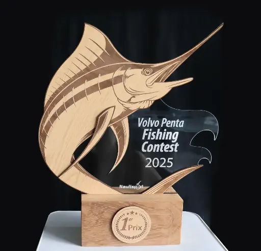 [TRBAPE001] Trophée en bois & acrylique - Forme personnalisée