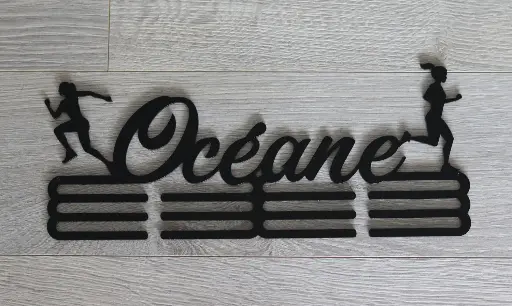 [PMANPE001] Porte médailles personnalisé acrylique noir