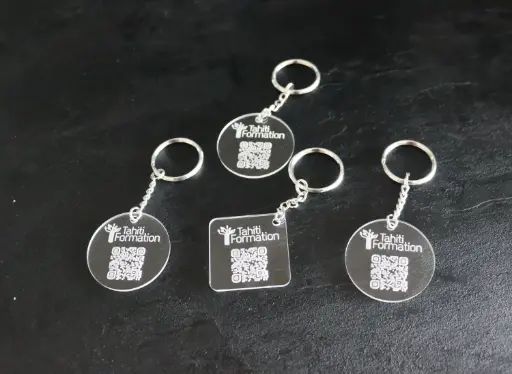 [PCPLQR_001] Porte-clé QR code personnalisé en acrylique