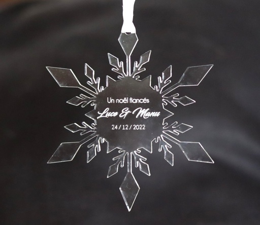 [FNPLPE001] Flocon de noël acrylique personnalisé